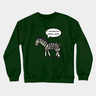 Cartoon geometric zebra Crewneck Sweatshirt